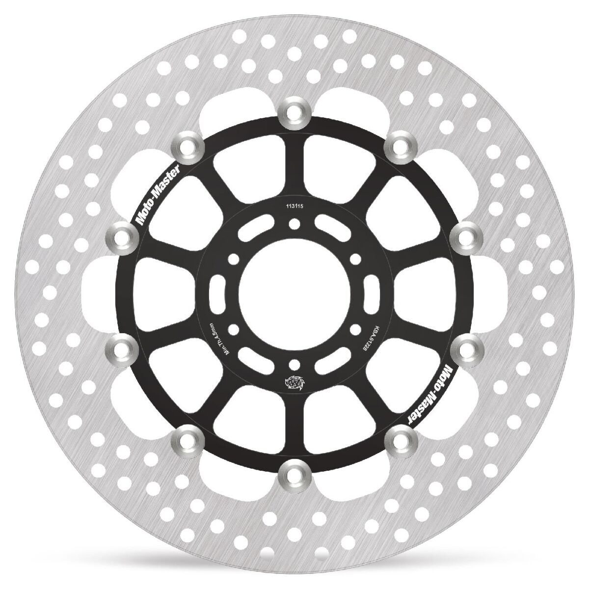 BRAKE ROTOR FLOATING HALO ROUND BLACK