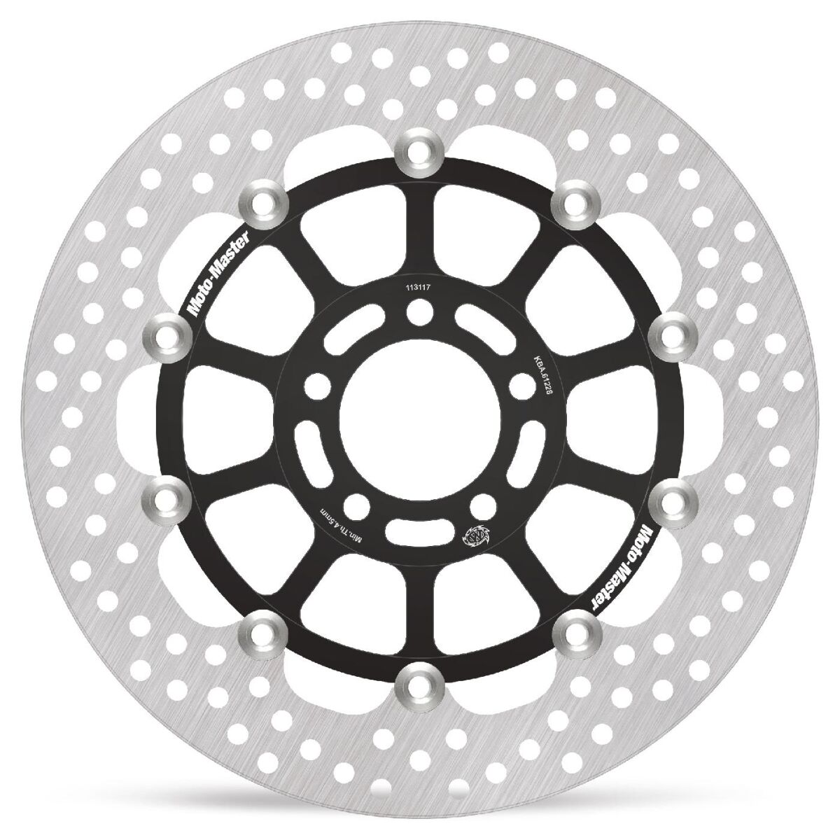 BRAKE ROTOR FLOATING HALO ROUND BLACK