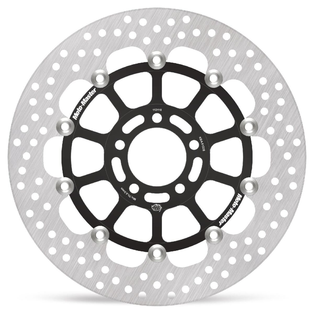 BRAKE ROTOR FLOATING HALO ROUND BLACK