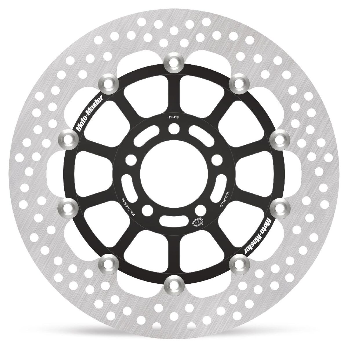 BRAKE ROTOR FLOATING HALO ROUND BLACK