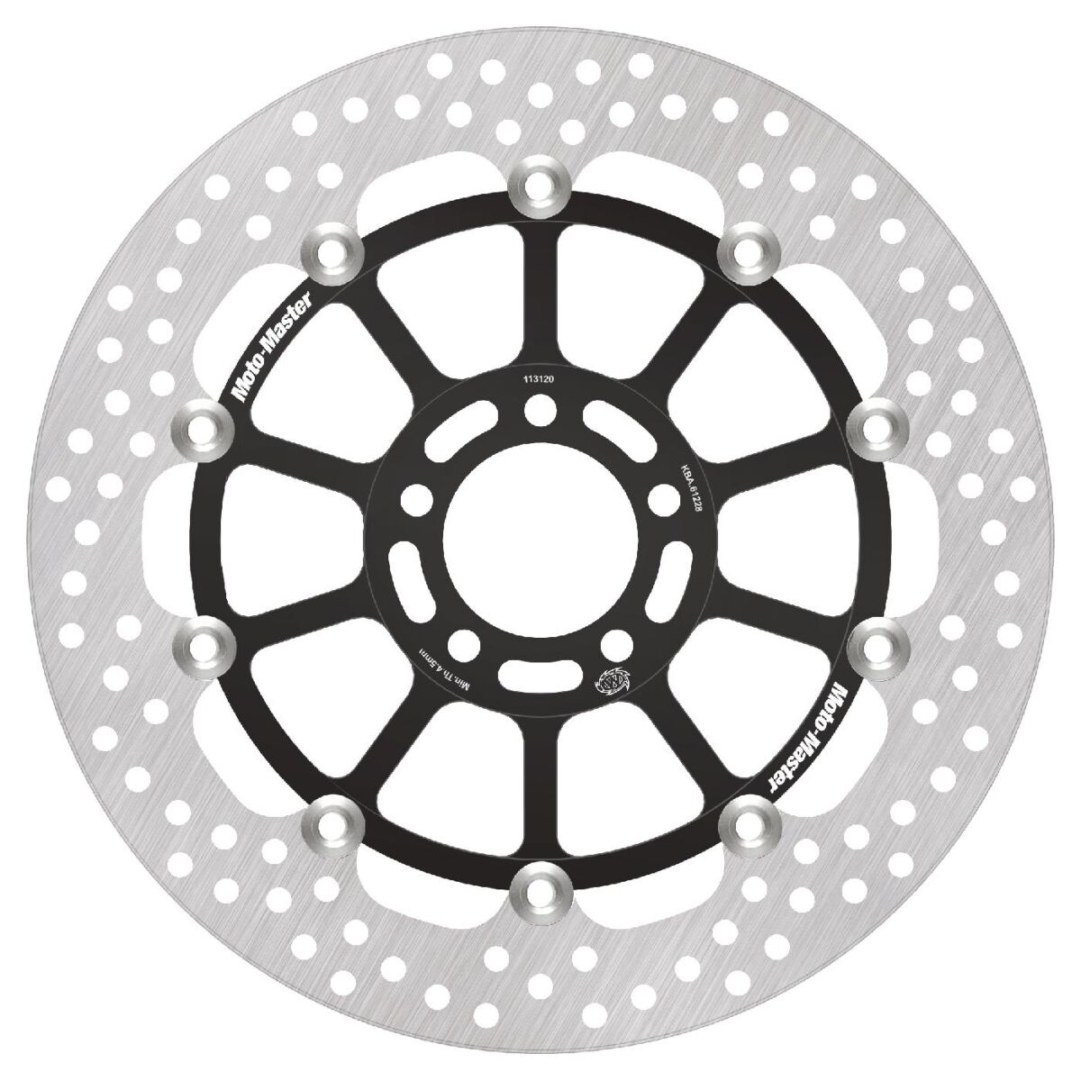 BRAKE ROTOR FLOATING HALO ROUND BLACK
