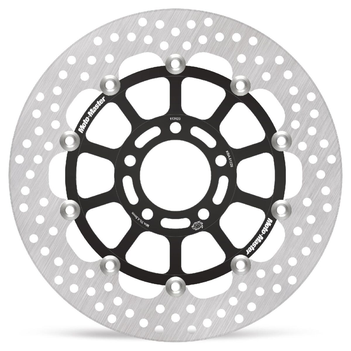 BRAKE ROTOR FLOATING HALO ROUND BLACK