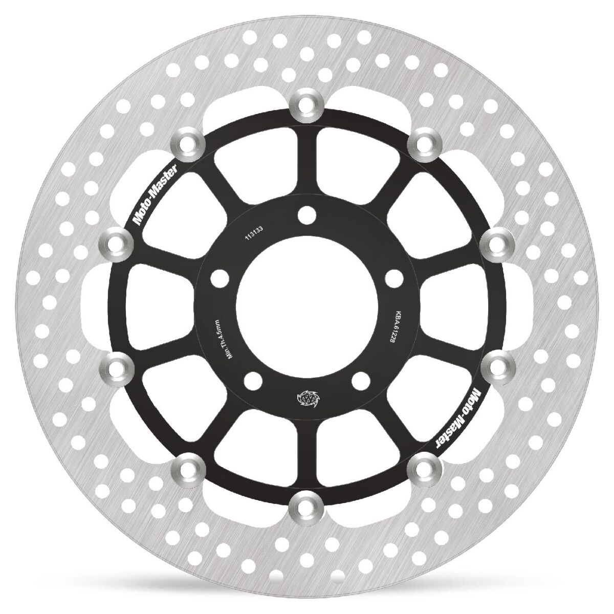 BRAKE ROTOR FLOATING HALO ROUND BLACK