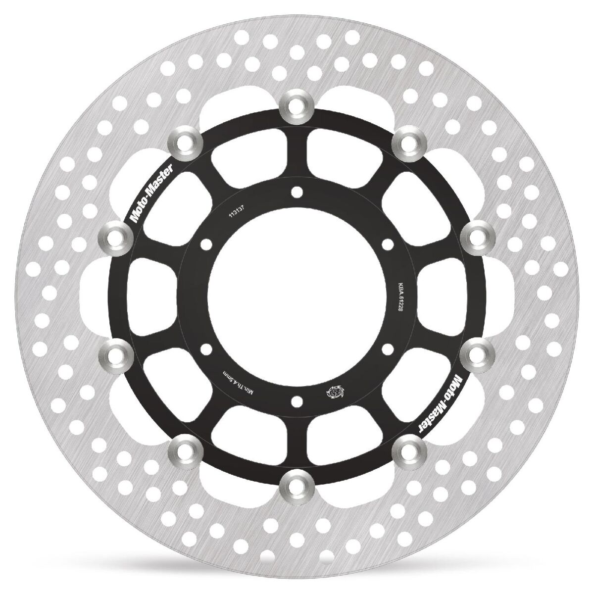BRAKE ROTOR FLOATING HALO ROUND BLACK