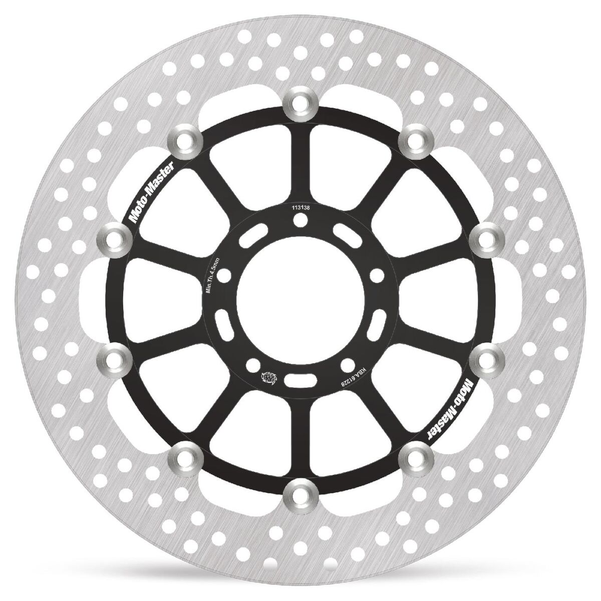 BRAKE ROTOR FLOATING HALO ROUND BLACK