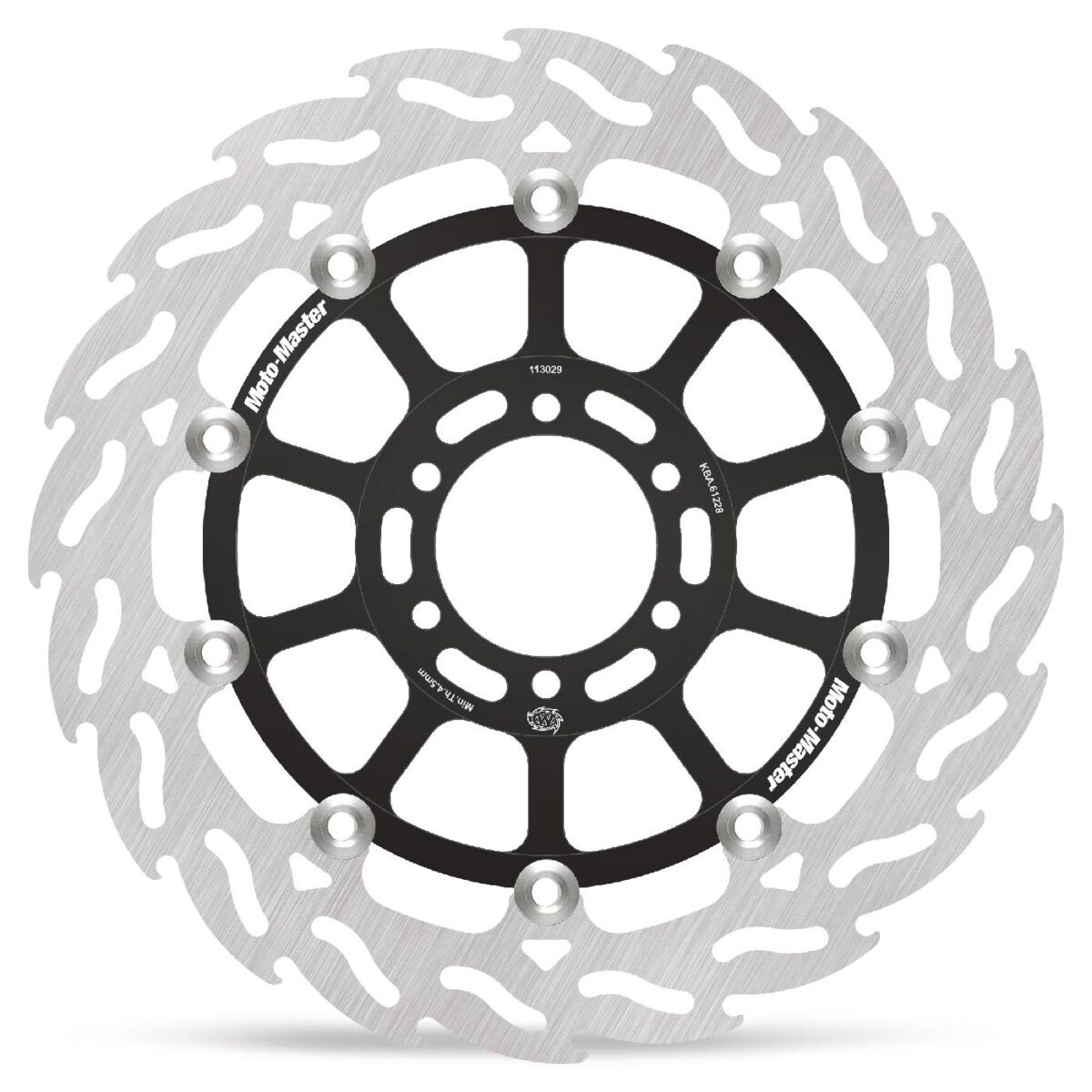 BRAKE ROTOR FLOATING FLAME FLAMED BLACK