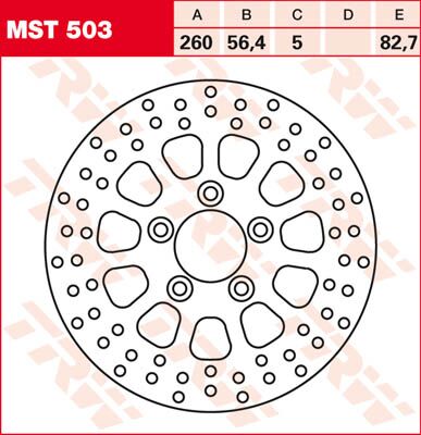 BRAKE ROTOR ROUND FIXED 260 REAR