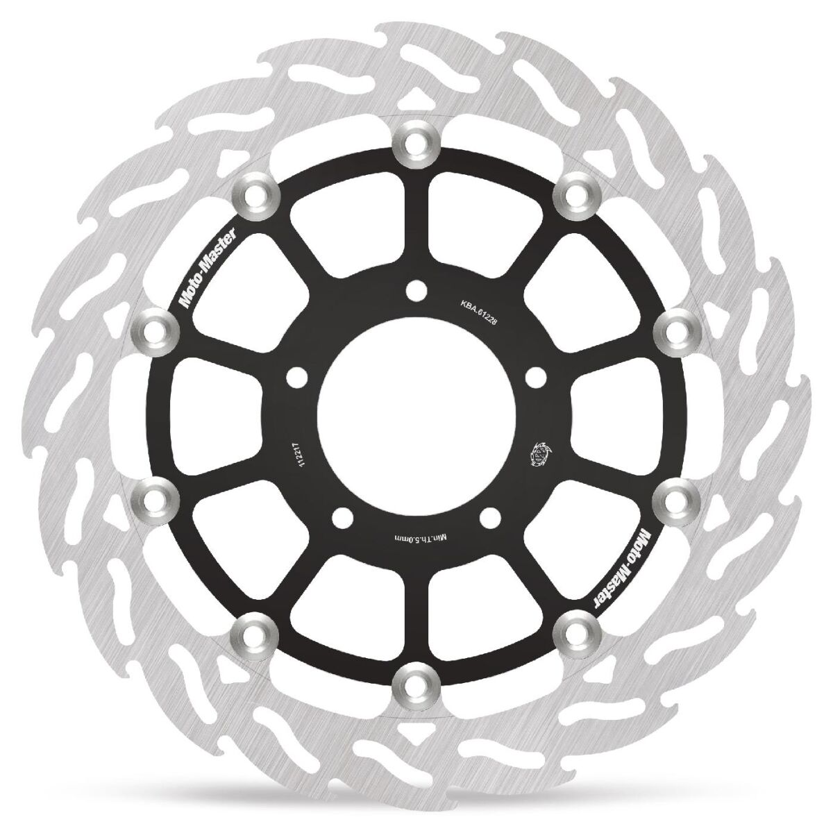 BRAKE ROTOR FLOATING FLAME FLAMED BLACK