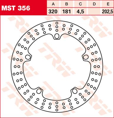 BRAKE ROTOR  FIXED 320 ROUND FRONT