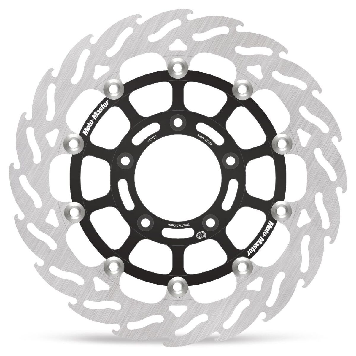 BRAKE ROTOR FLOATING FLAME FLAMED BLACK