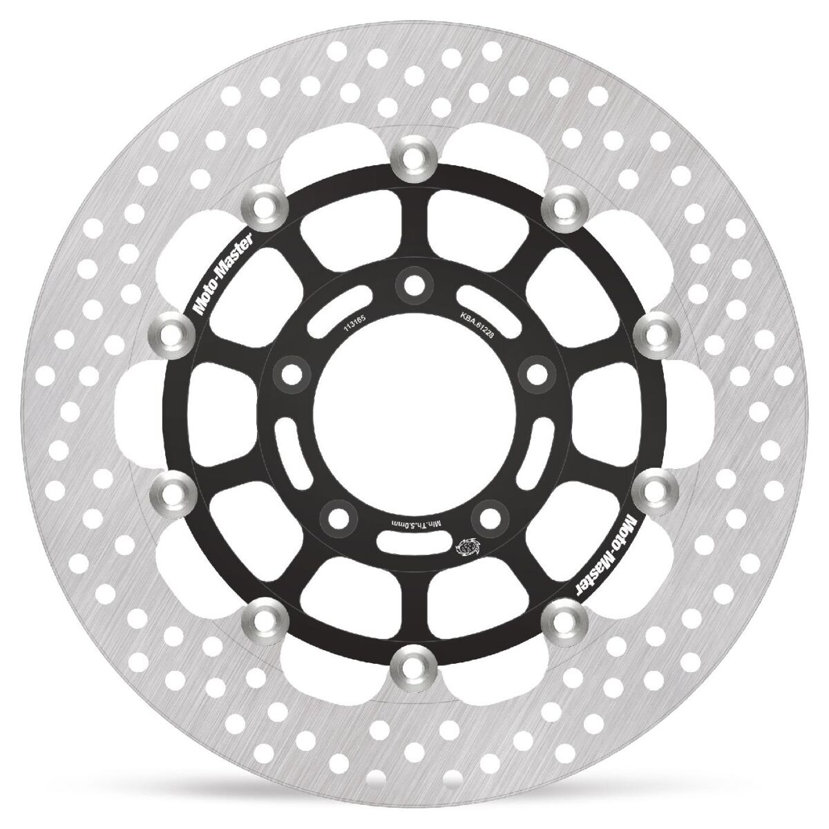 BRAKE ROTOR FLOATING HALO ROUND BLACK
