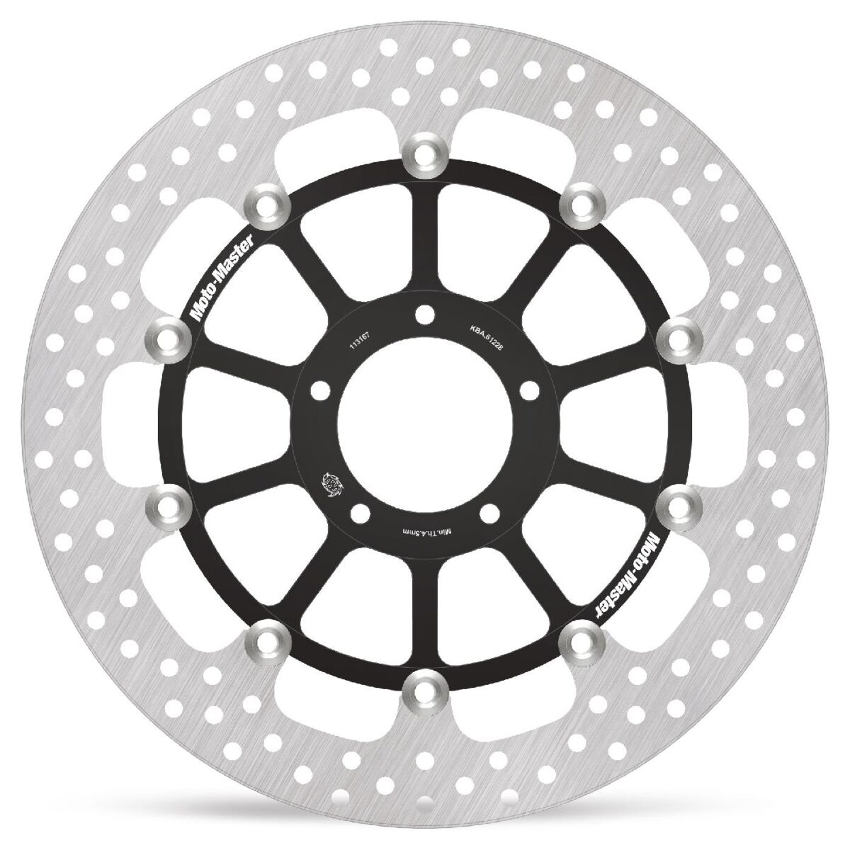 BRAKE ROTOR FLOATING HALO ROUND BLACK