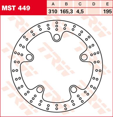 BRAKE ROTOR FIXED 310 ROUND FRONT