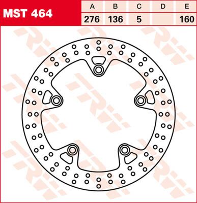 BRAKE ROTOR FIXED 276 ROUND REAR