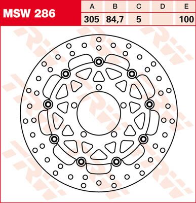 BRAKE ROTOR FIXED 305 ROUND FRONT