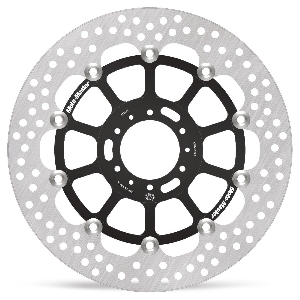 BRAKE ROTOR FLOATING HALO ROUND BLACK
