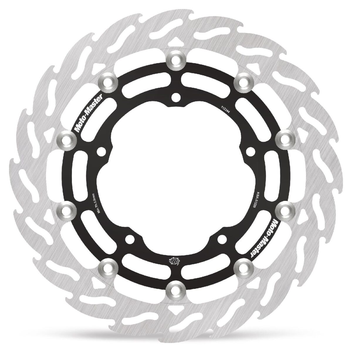 BRAKE ROTOR FLOATING FLAME FLAMED BLACK