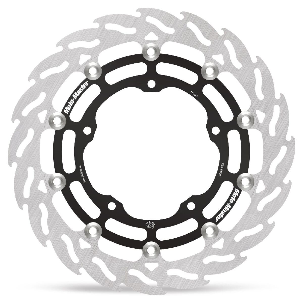 BRAKE ROTOR FLOATING FLAME FLAMED BLACK