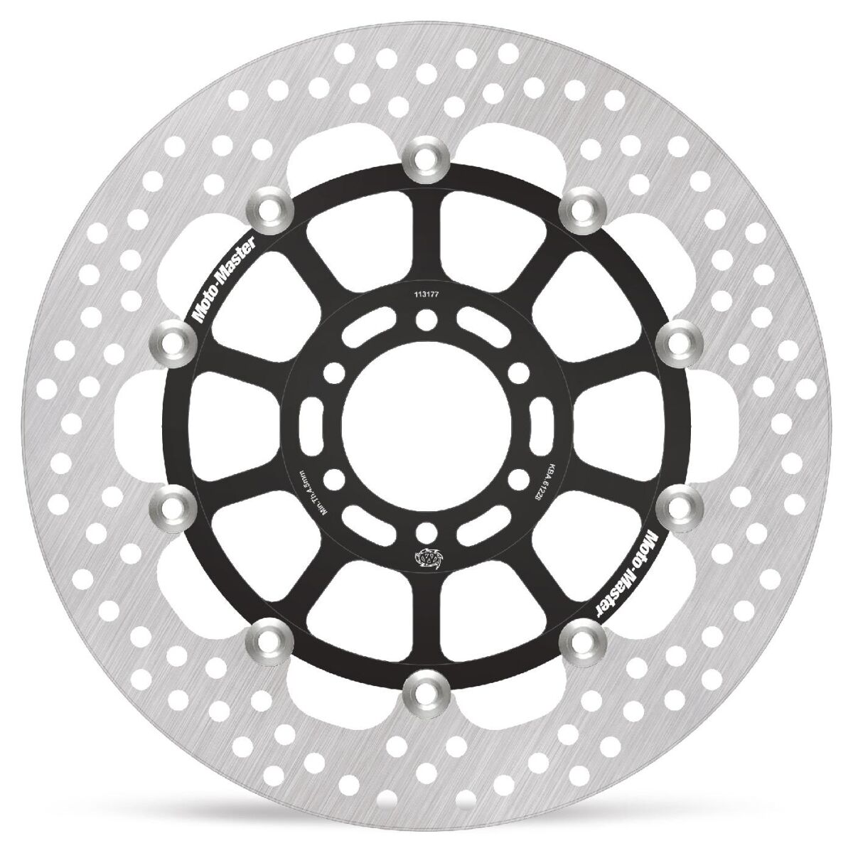 BRAKE ROTOR FLOATING HALO ROUND BLACK