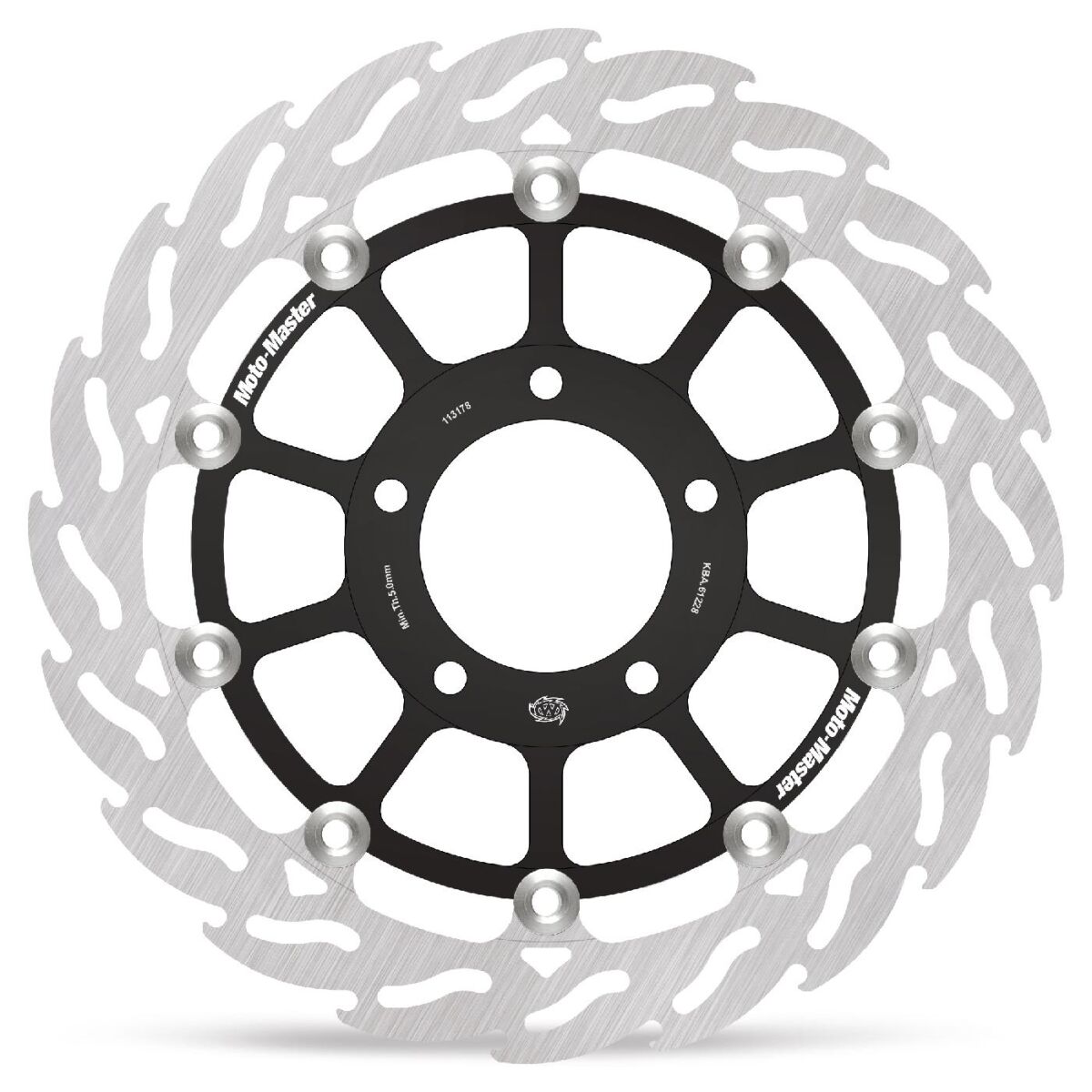 BRAKE ROTOR FLOATING FLAME FLAMED BLACK
