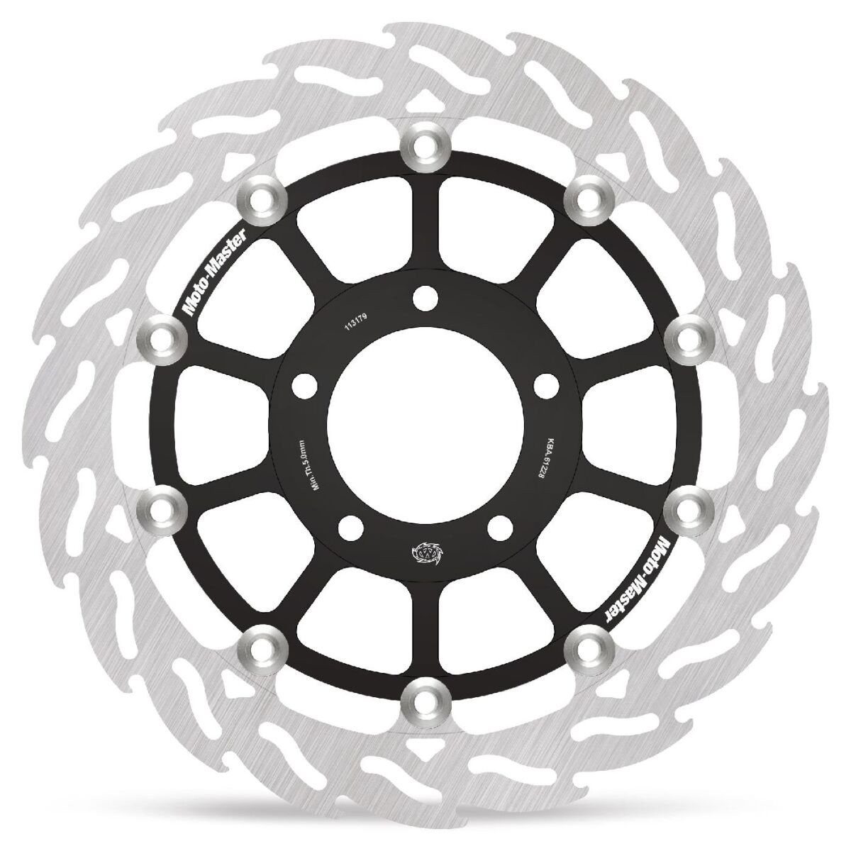 BRAKE ROTOR FLOATING FLAME FLAMED BLACK