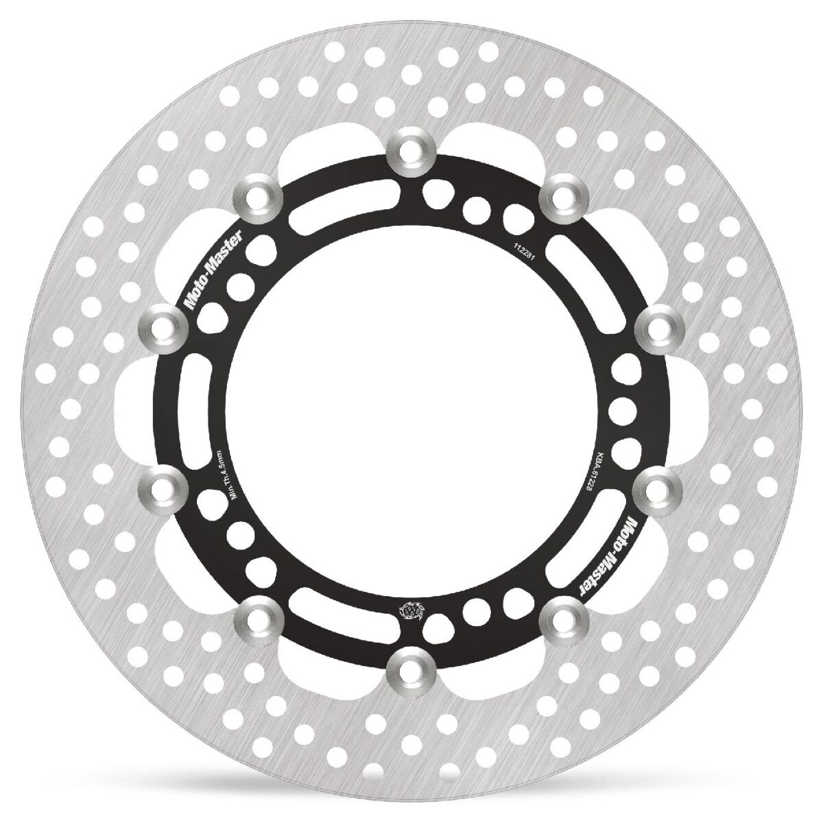 BRAKE ROTOR FLOATING HALO ROUND BLACK