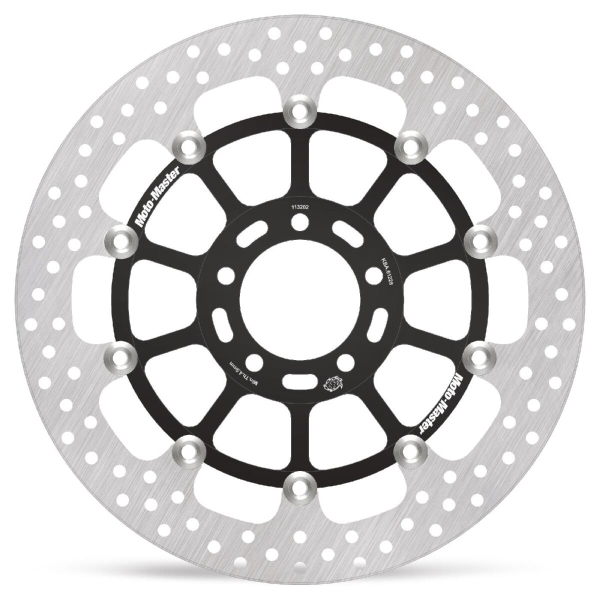 BRAKE ROTOR FLOATING HALO ROUND BLACK