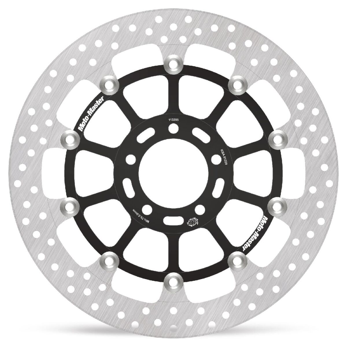 BRAKE ROTOR FLOATING HALO ROUND BLACK