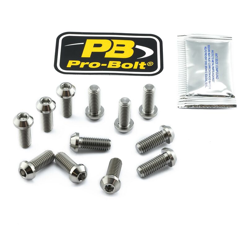 BRAKE ROTOR BOLT KIT TITANIUM M8X20