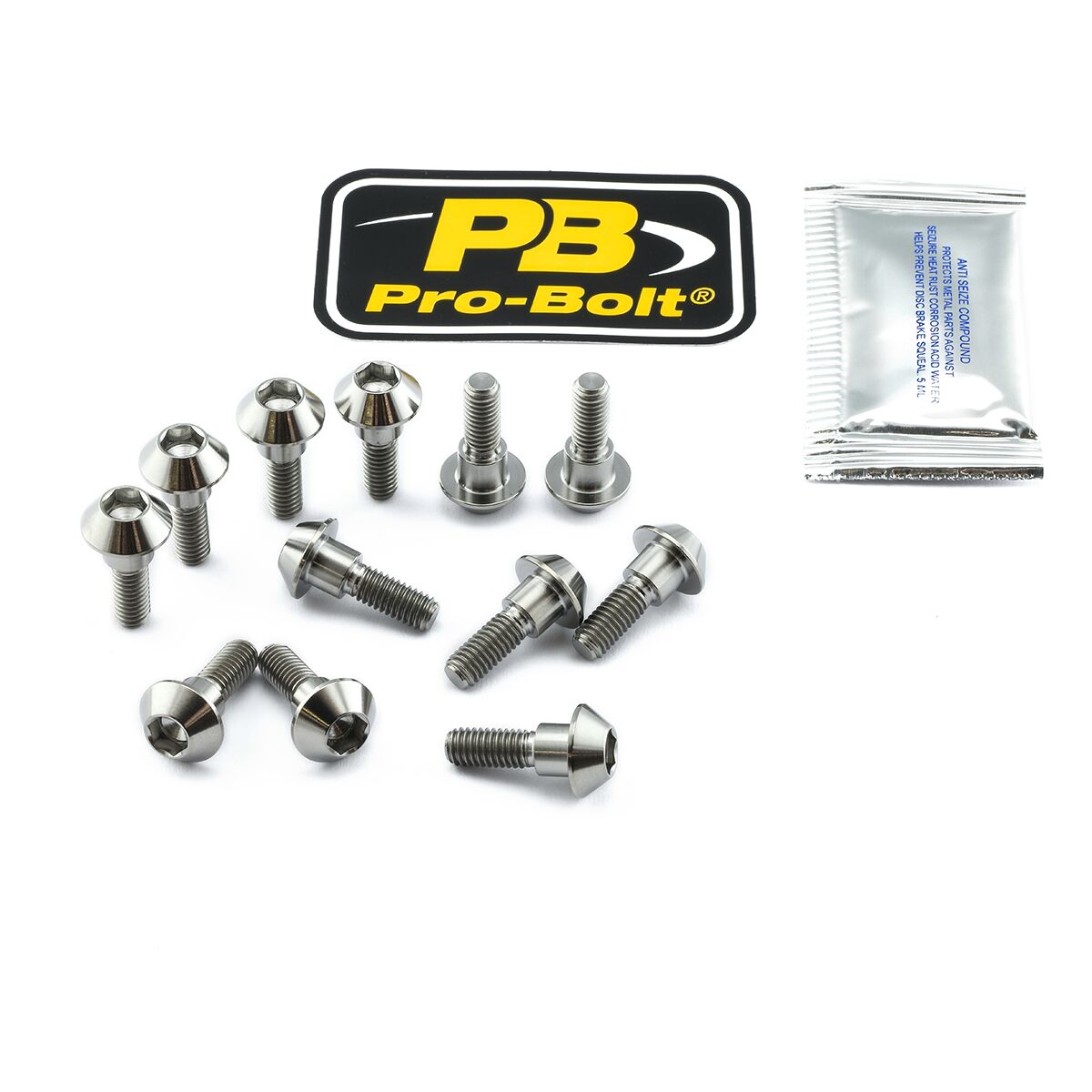 BRAKE ROTOR BOLT KIT TITANIUM