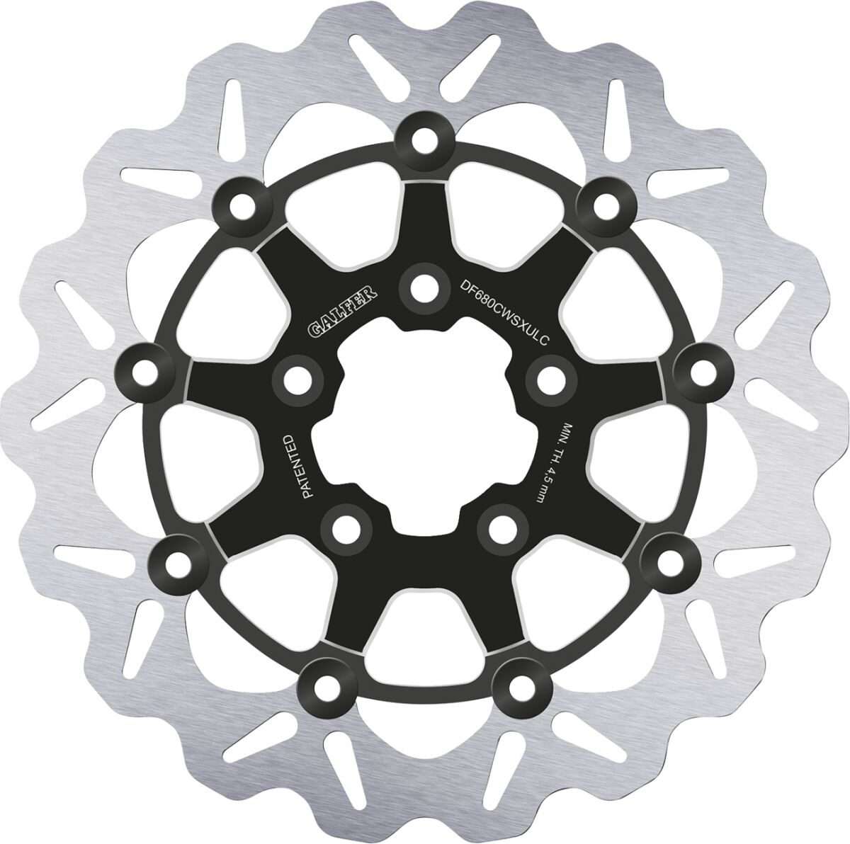 BRAKE ROTOR GALFER FLOATING BLACK CONTRAST DF680CWSXULC