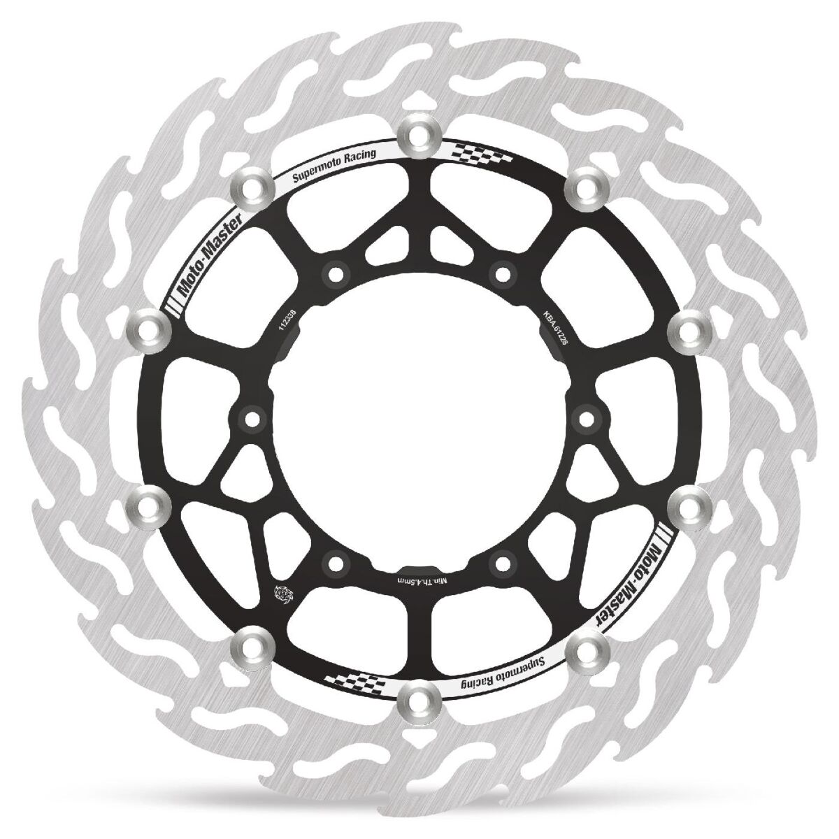 BRAKE ROTOR SUPERMOTO RACING FLOATING FLAME FRONT