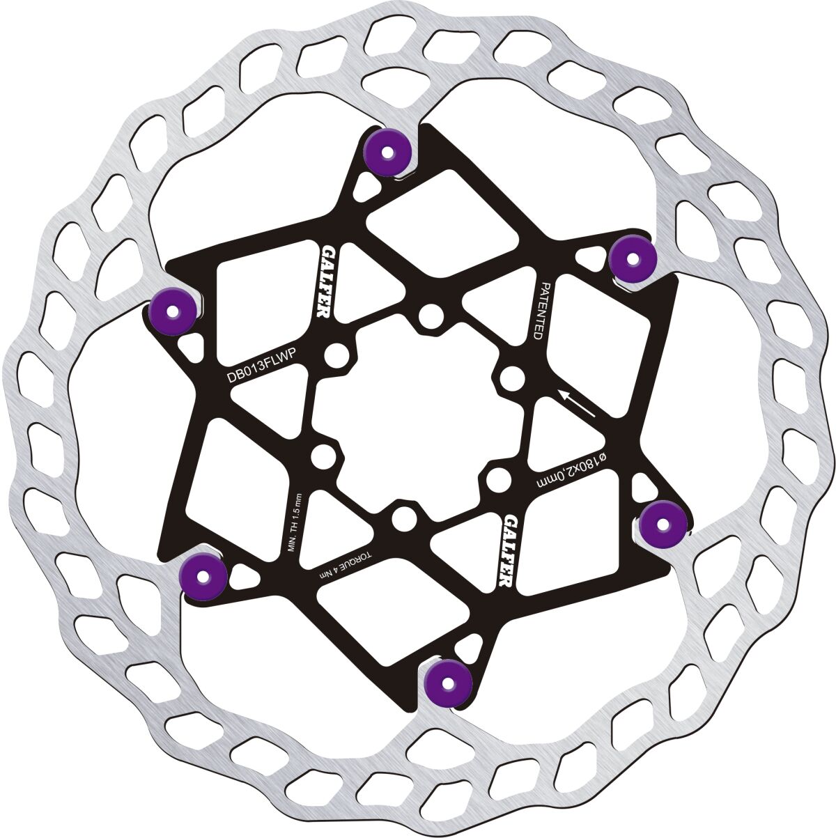 DISC WAVE FLOAT 180X2.0MM PURP
