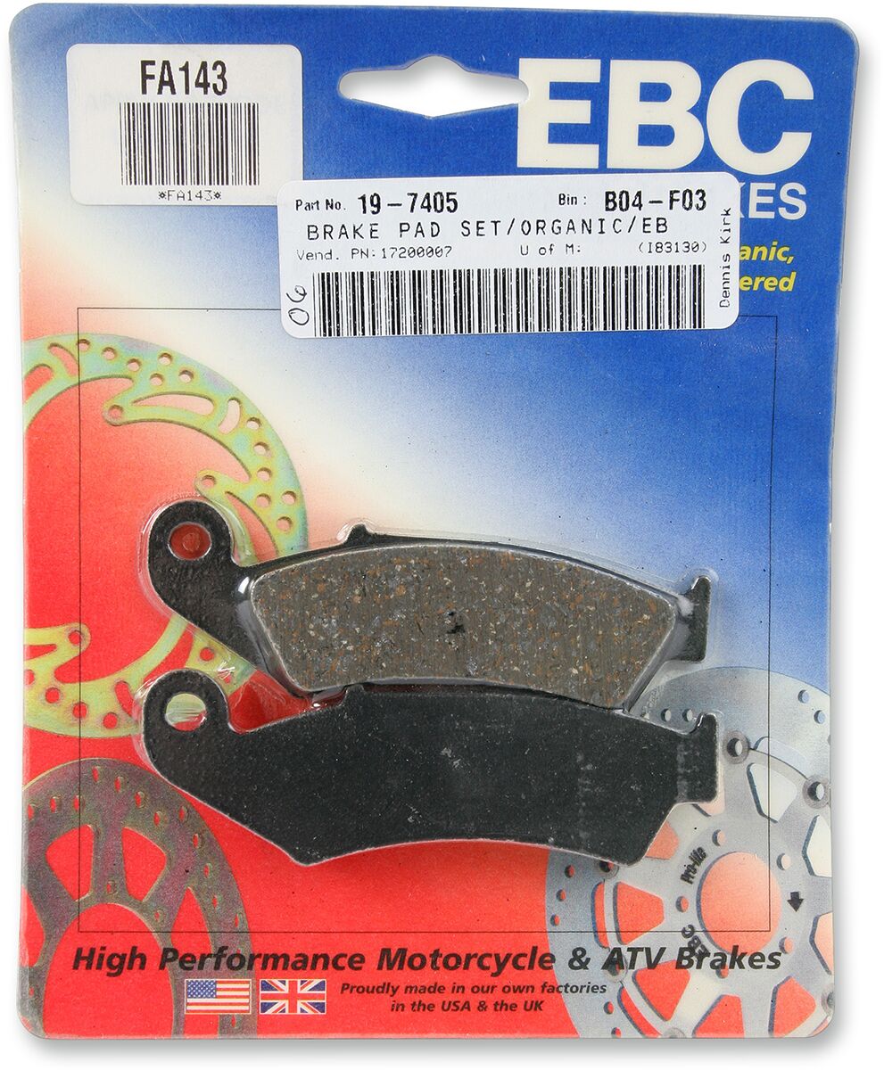 BRAKE PAD FA SERIES ORGANIC