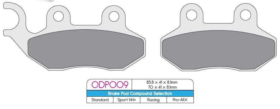 BRAKE PAD ODP ORGANIC