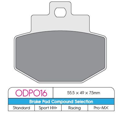 BRAKE PAD ODP ORGANIC