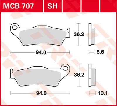 BRAKE PAD ALLROUND ORGANIC