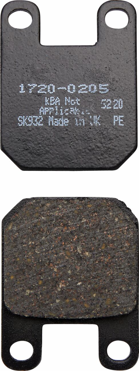 BRAKE PAD ORGANIC GMA F-CALIPER/ PM 125X4/S/SL