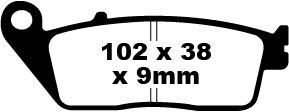 BRAKE PAD SFA SERIES ORGANIC SCOOTER