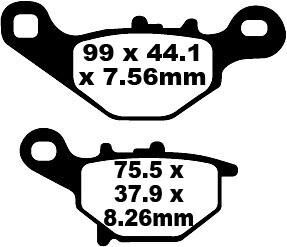 BRAKE PAD SFA SERIES ORGANIC SCOOTER