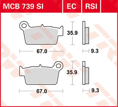 BRAKE PAD EC-ORGANIC