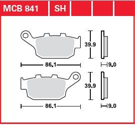 BRAKE PAD ALLROUND ORGANIC STANDARD
