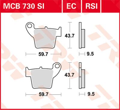 BRAKE PAD EC-ORGANIC OFFROAD