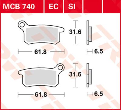 BRAKE PAD EC-ORGANIC OFFROAD
