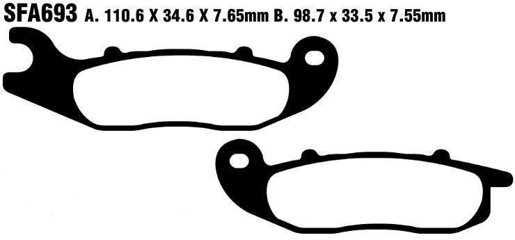 BRAKE PAD SFAC-SERIES CARBON SCOOTER