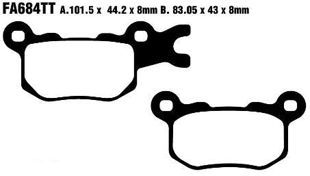 BRAKE PAD FA-TT SERIES CARBON OFFROAD