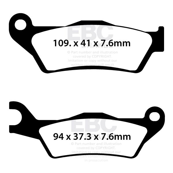 BRAKE PAD SFA-SERIES ORGANIC SCOOTER