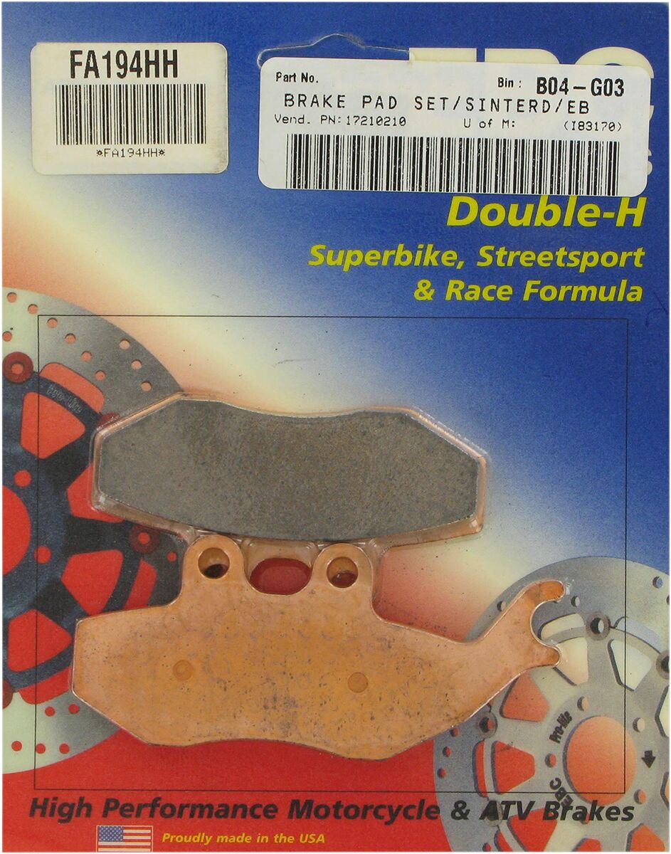 BRAKE PAD FA-HH SERIES SINTERED METAL