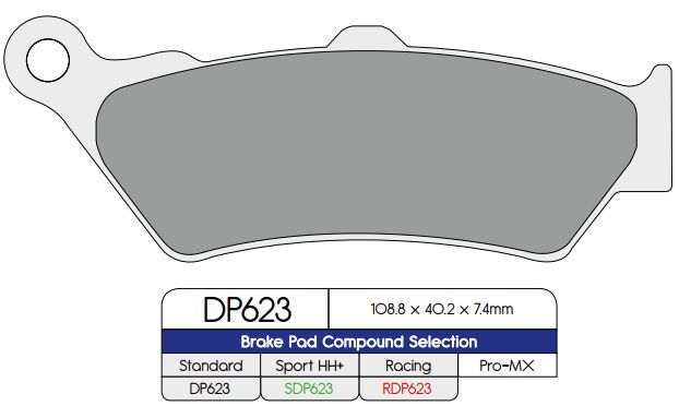 BRAKE PAD RDP X-RACE TITANIUM