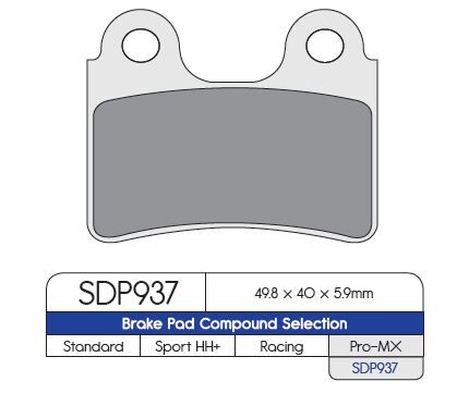 BRAKE PAD SDP PRO MX SINTERED